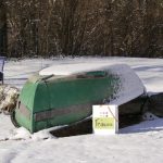 Fotografie Ensemble Taschen mit Aufdruck „un-kauf-bar“e Werte. Entstanden am Flappachweiher in Ravensburg im Winter 2017